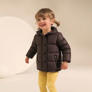 Custom Winter Wear Fashion Down Sublimated Design Fashion Black Kids Puffer Jacket Coat Warm Baby Clothes