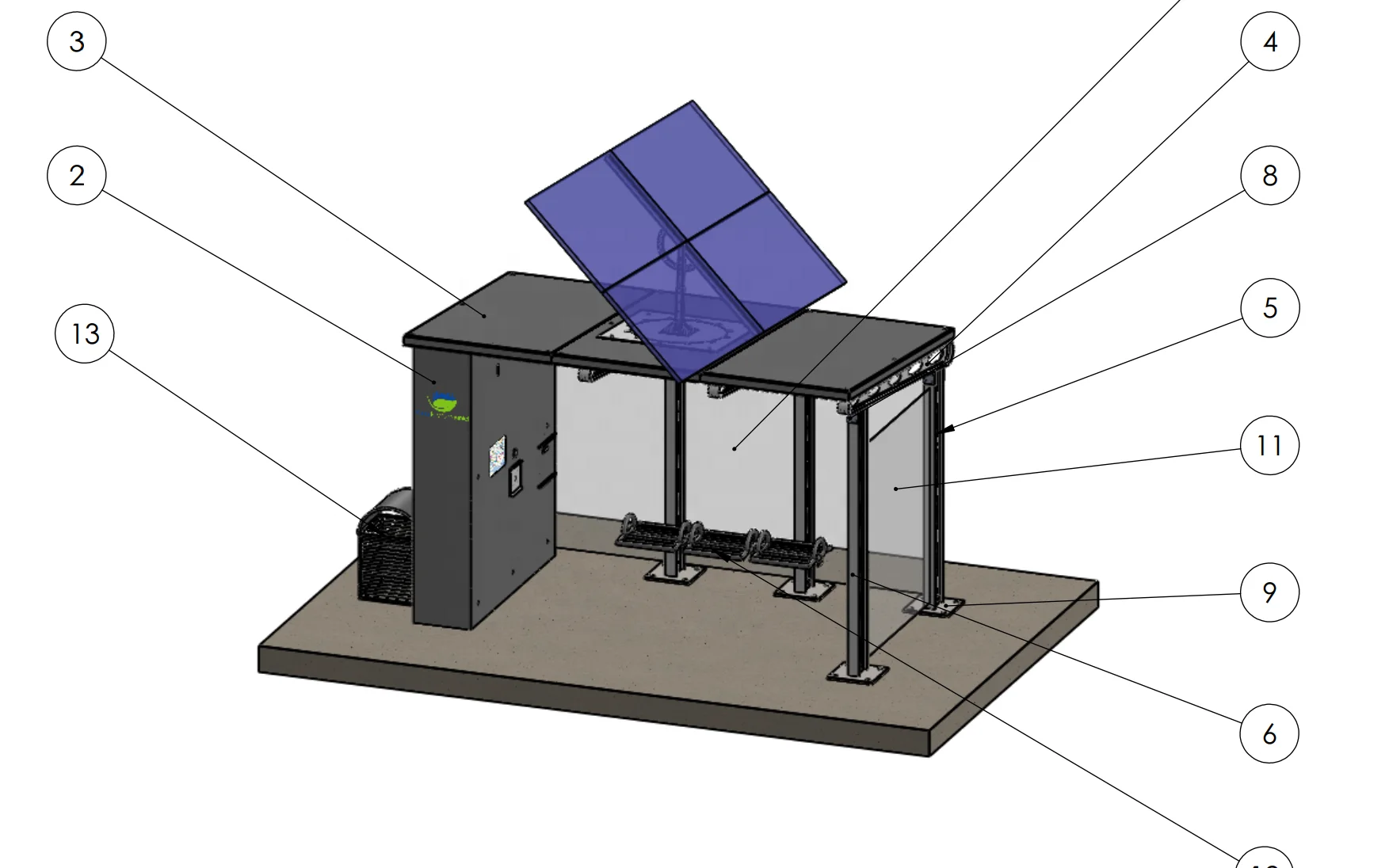 Intelligent Public Transportation System Solar Bus Shelter and Stainless Steel Metal Smart Bus Stop Design