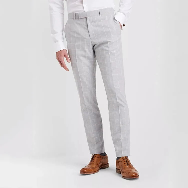 высококачественный костюм брюки мужские брюки офисная официальная одеждадля мужчин серые брюки в клетку – покупка товаров высококачественный костюмбрюки мужские брюки офисная официальная одежда для мужчин серые брюки вклетку на