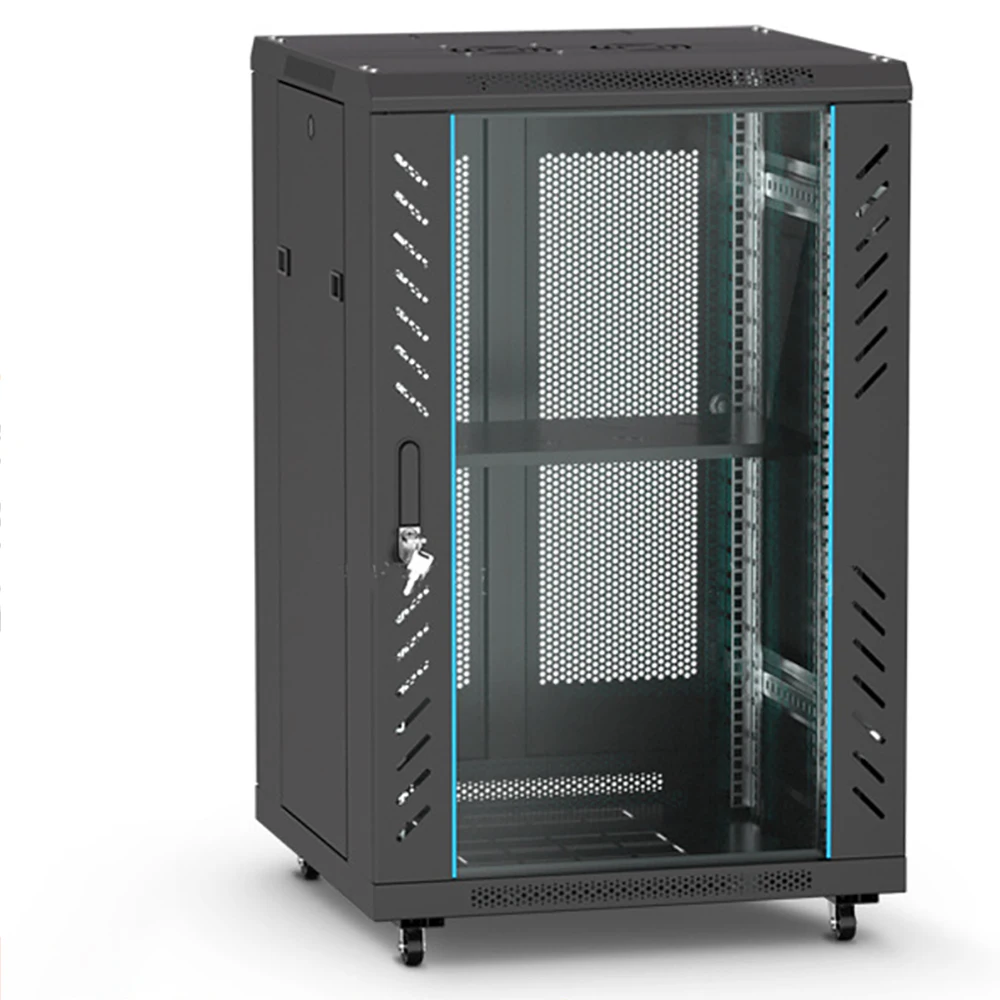 18U Deep 1000mm Network Server Cabinet Floor Standing Rack Enclosure 19 Inch Standard for Computer Room
