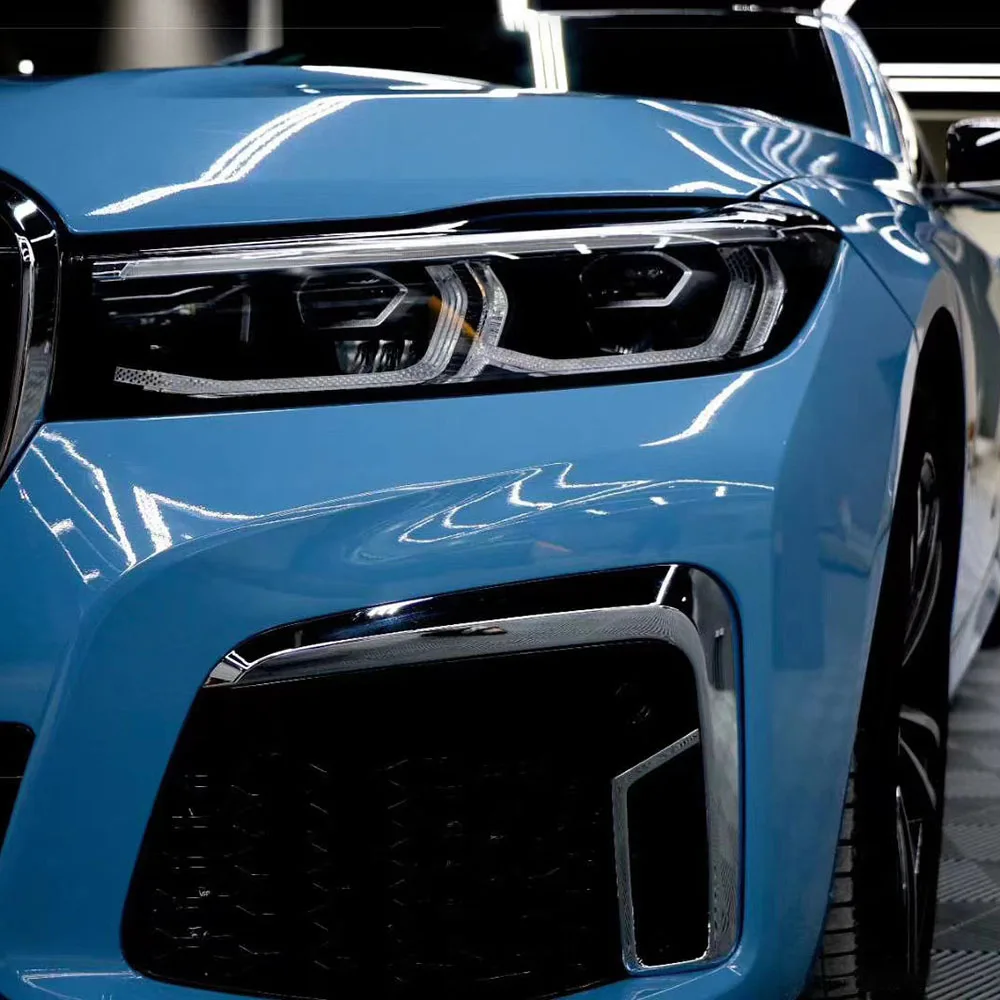 TSAUTOP Vehicle Vinyl Wrap - Super Glossy Crystal Blue