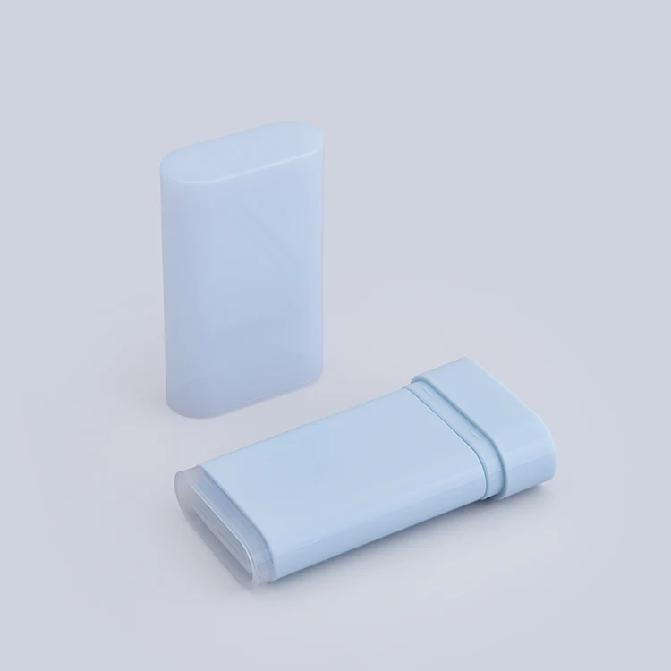 TB45 Factory 19g Flat Shaped Sun Protection Stick Bottle for Skincare,Blue Color Bottom Filling Deodorant Container 19g