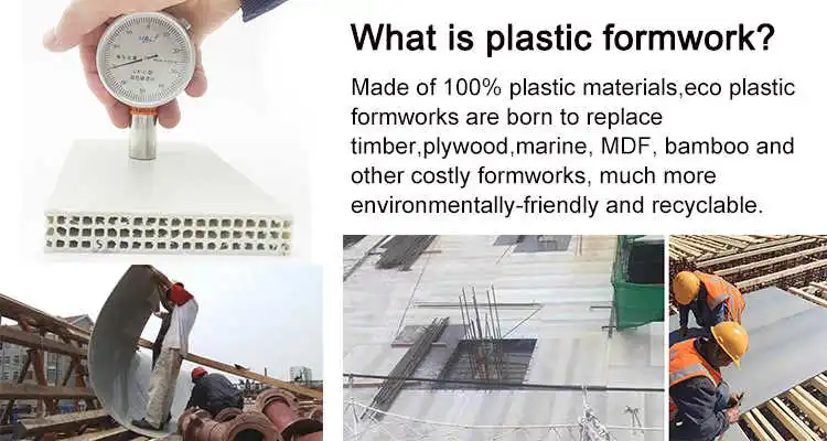 pp Plastic Slabs Forms 18mm 15mm 1200x1800mm Wpc Shuttering Boards for Concrete Construction