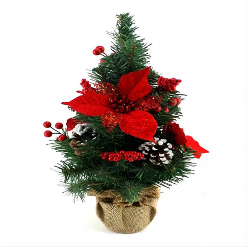 The Best Popular Led Warm Light Table Decoration Small Christmas Tree Custom 40cm Mini Tabletop Christmas Tree manufacture