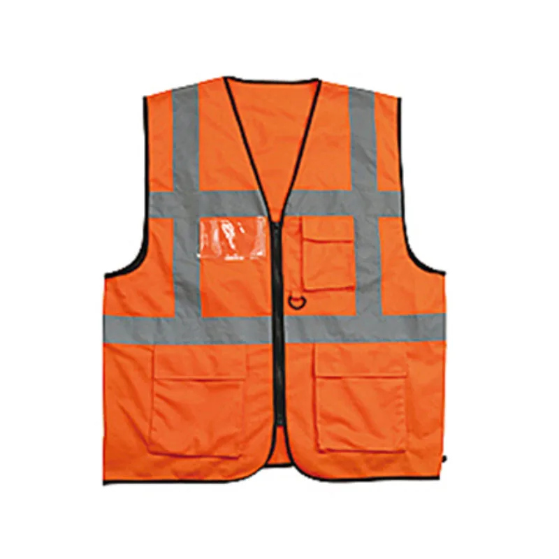 Knitted Poly Fabric Reflective Safety Vests 100% Poly Tape High Reflective Tape