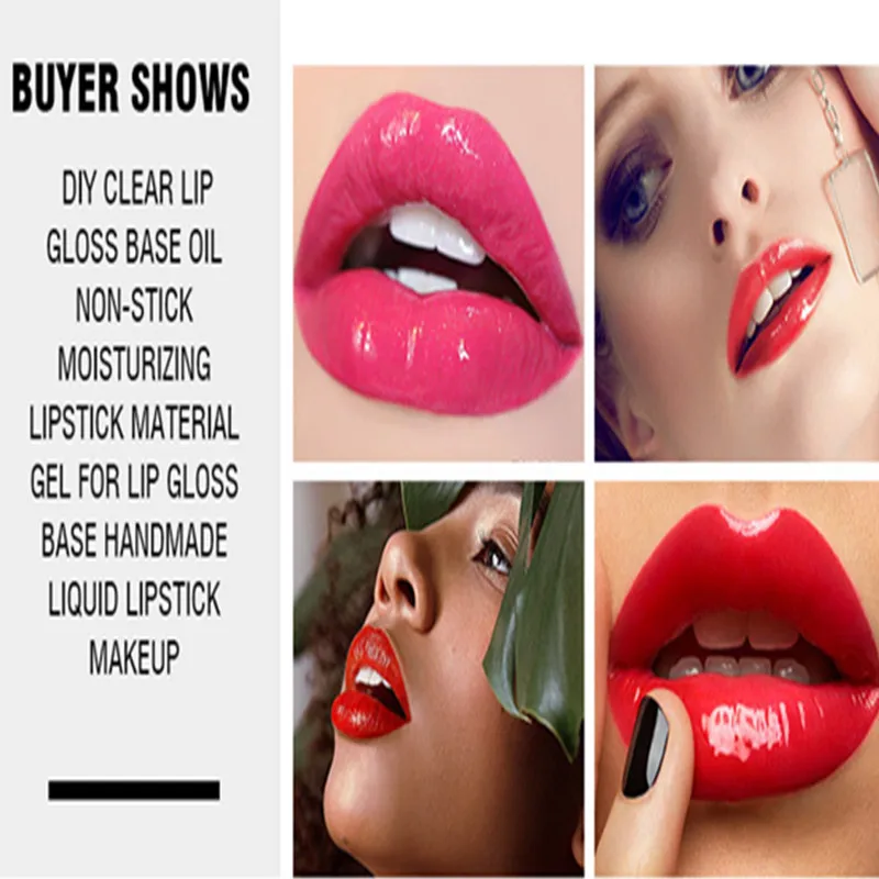 DIY Clear Lipgloss Base Oil Moisturizing Non-Stick Lipstick Material Base Gel for Lipgloss Makeup