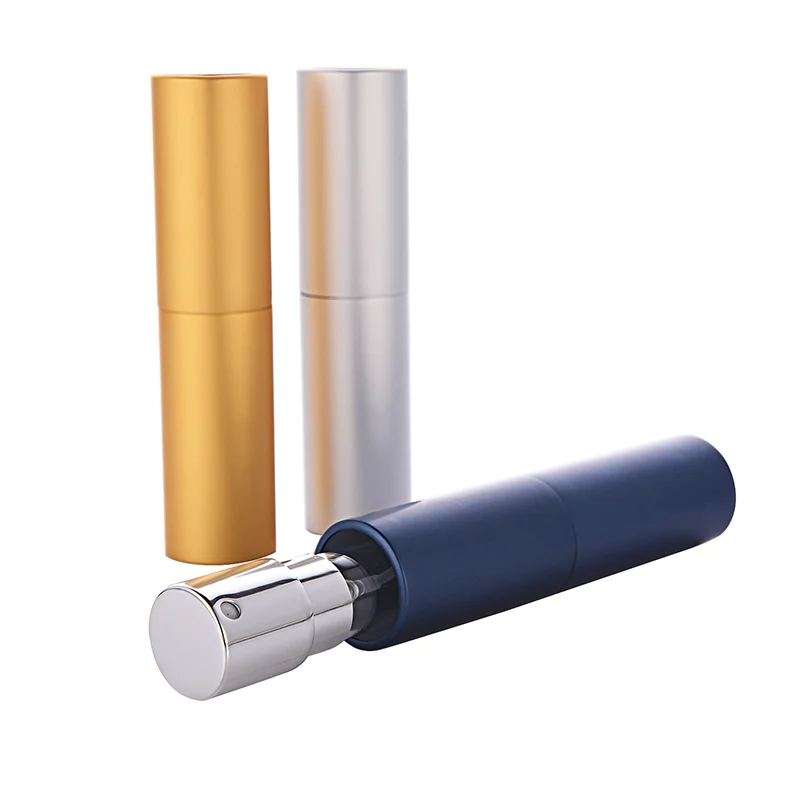 Travel Spray Bottle Custom Luxury Mini Pocket Size Refillable 8ml 10ml White Twist Perfume Round Atomizer Travel Cosmetic Spray Bottle