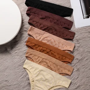 Hot Sale Jacquard Sharicca High Elastic Seamless Panties Women 7 Colors S-XL Cheeky Low Waist Nylon Women's Panties