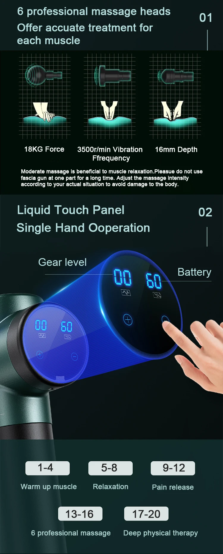 massage guns with seperste chargers