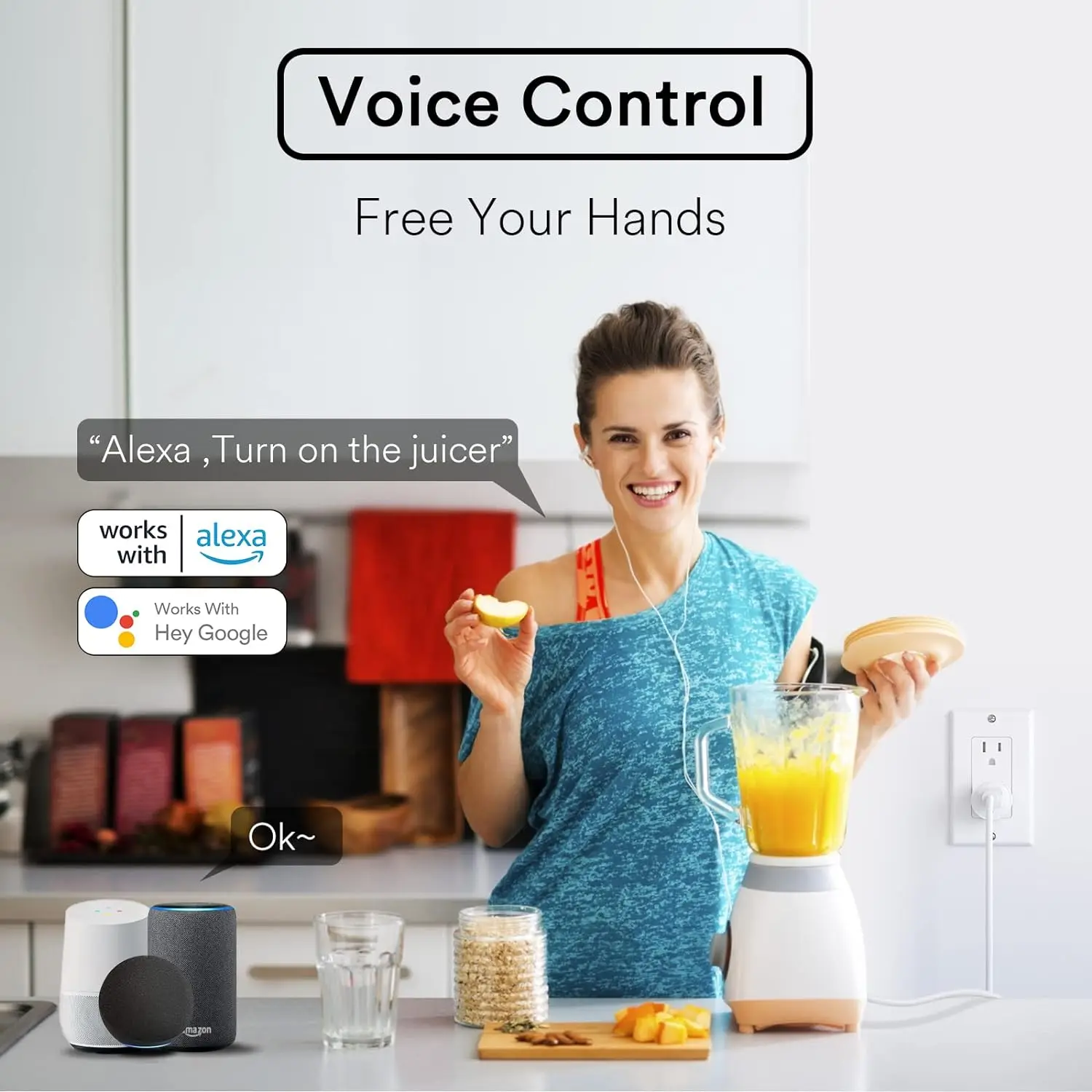 16A Tuya Mini Smart Plug Socket with Power Monitor Smart APP Remote Control WiFi Outlet Socket