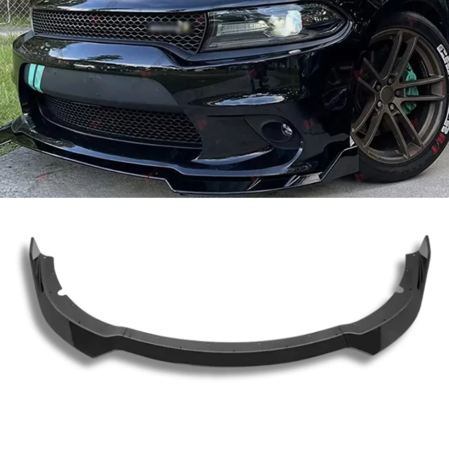 Car Front Lip Diffuser Splitters for Dodge Charger SRT 2015 - 2021 Auto Bumper Plastic Accessories Body Kit Scratch Protector