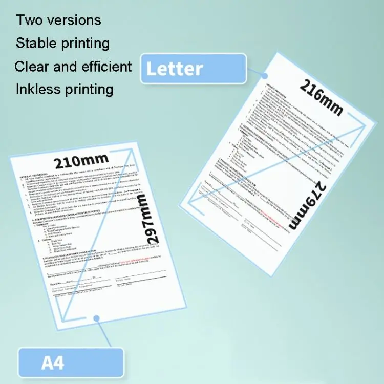 Phomemo M08F Thermal Label Printer Portable Wireless Wifi  A4 Thermal Printer Absorbent Paper for Office Clothes Tag