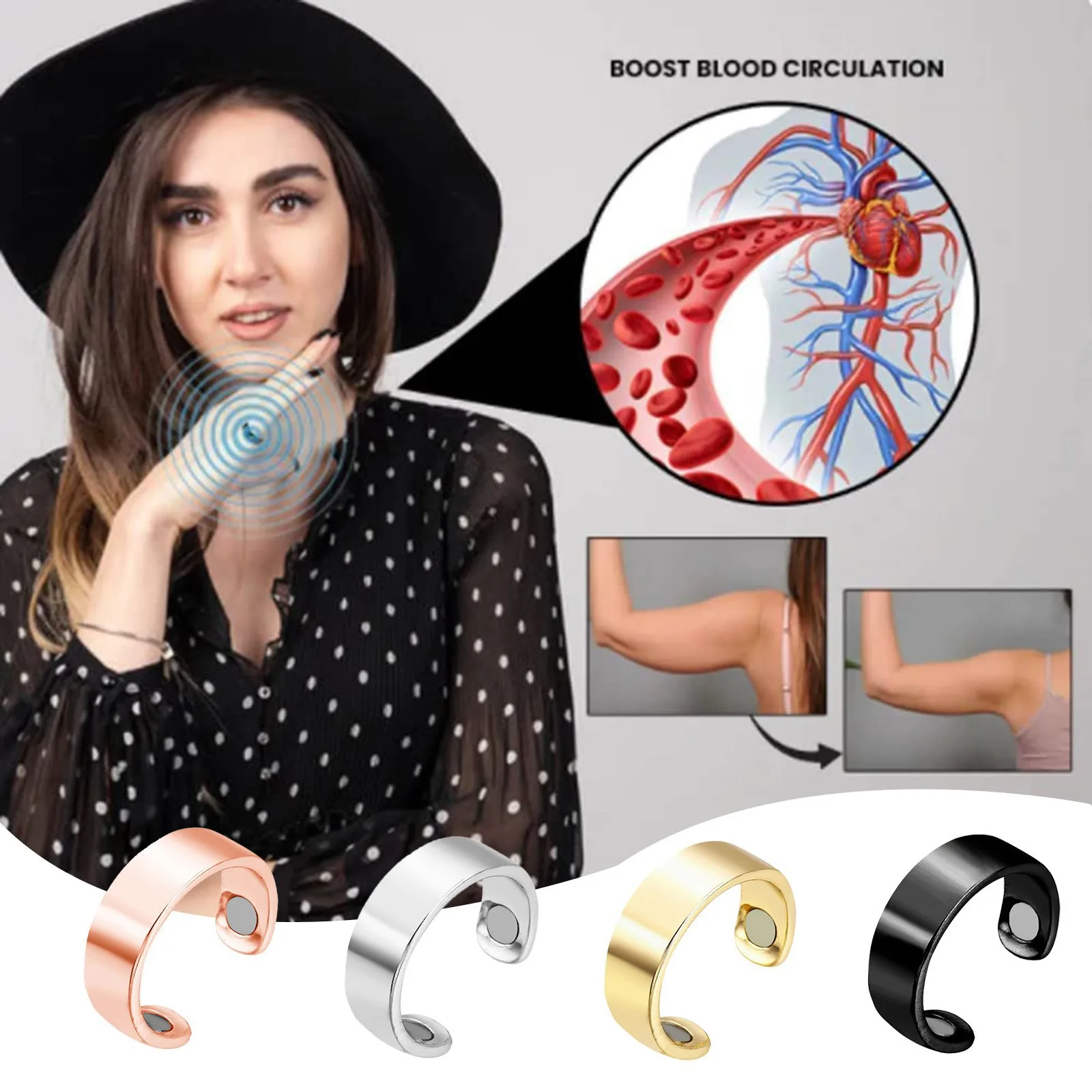 Wholesale Magnetic Anti-snoring Slimming Fitness Weight Loss Ring Therapy Healthcare Rings