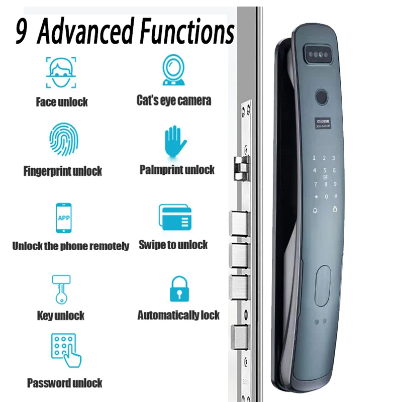 Door Entry Smart Lock With Camera Biometric Attendance Control Access for Gym Hotel AI OEM Terminal Face Recognition Device