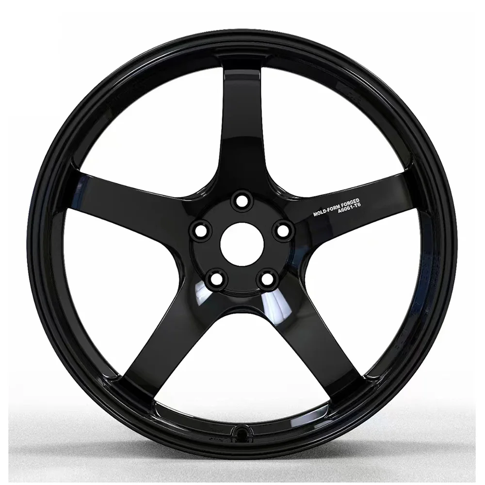 Gloss Black Full Coating Car Rims 1-PC Monoblock Forged Aluminum Alloy Wheels Rims 20 Inch 5x114.3 for Nissan GTR