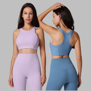 High Quality Women Breathable Yoga Running Training Vest High Impact Support Yoga Workout Fitness Bras Tank Crop Top Sports Bra