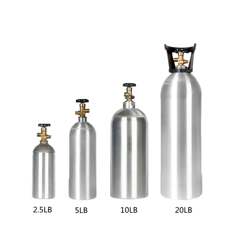 Aluminium Gas Cylinder 40l 50 Lb Co2 Cylinder With Siphon Tube And ...