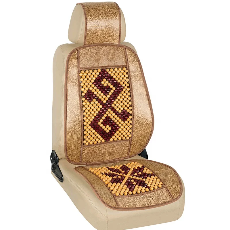 Beaded Nouveau Coal Universal Car Seat Cover With Thickened Back