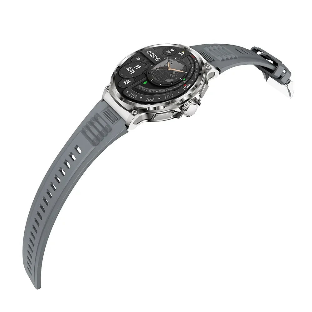 V69 1.85inch IPS HD Touch Screen 710mAh Men's Waterproof Call Answer Sleep Tracker Silicone Sports Smart Watch_voghion.com