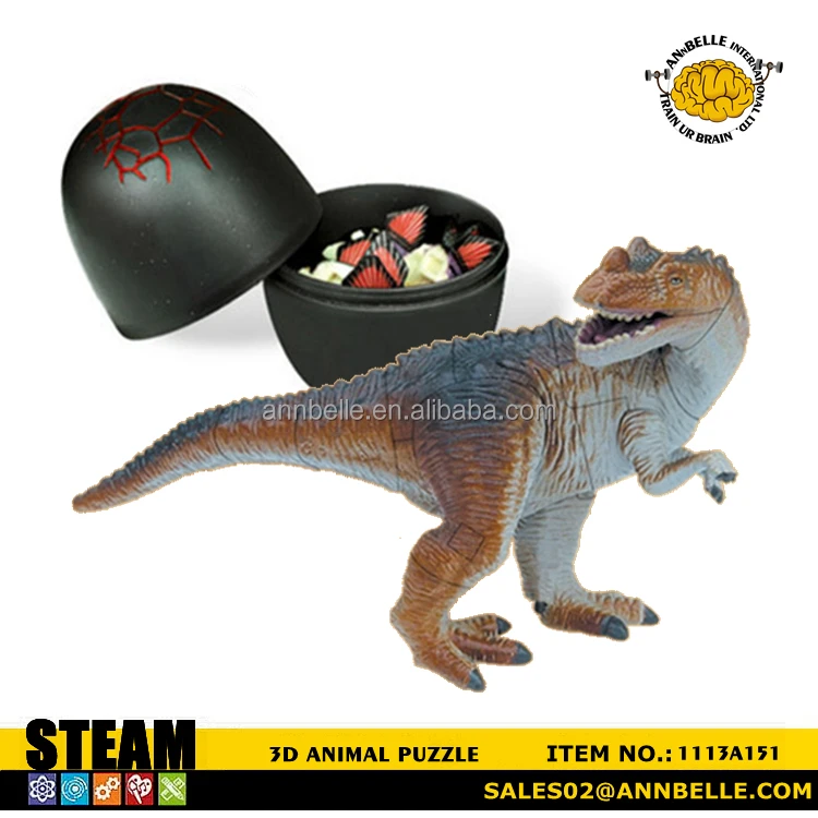 Paper Dinosaur 3D Puzzle Toys Jurassic Dino World Tyrannosaurus  Velociraptor Children Intelligence Assembling Brain Game Toys - AliExpress