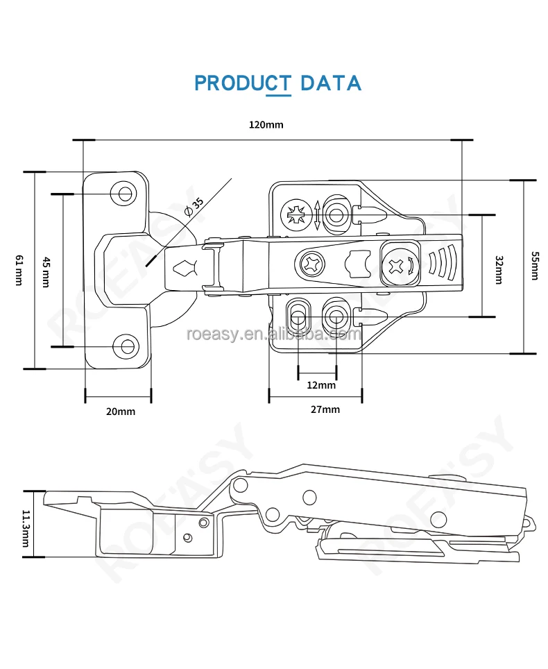 Roeasy Furniture Hardware Wardrobe Hinges For Cabinets Strut Hydraulic Hinge Kitchen Soft