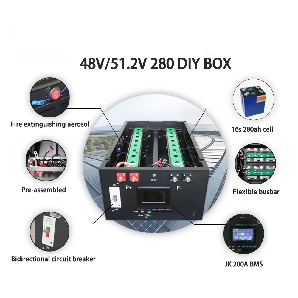 HULK DIY Kit with EU Stock 48V 51.2V 280Ah 15kWh Lifepo4 Battery Box ...