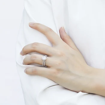 Anello Nuziale Rotondo Con Perla A Goccia In Argento S925 – IT - Foto 10