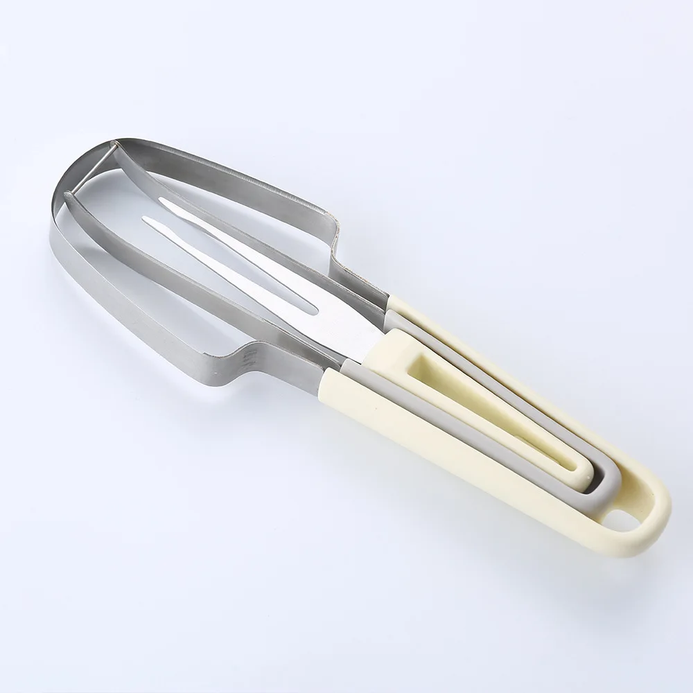 Hot Sale Watermelon Cutter Slicer Tool 2-in-1 Stainless Steel Fruit  Cutter and Non-slip PP  Fork Melon Slicer Kitchen Gadget