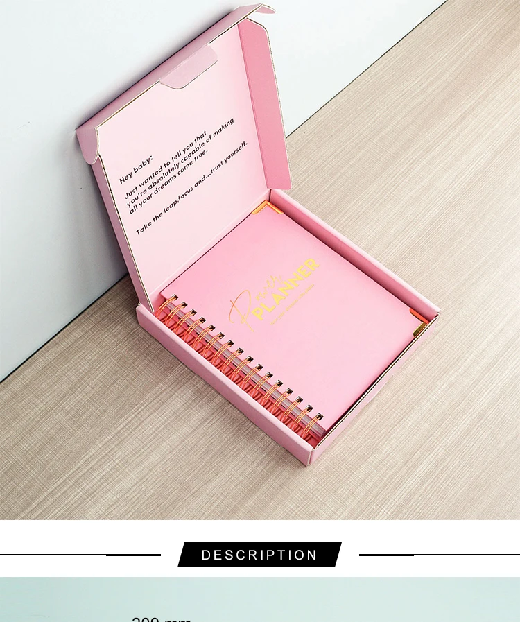 Custom Logo 2024 A5 Pink Spiral Weekly Monthly Manifestation Goal Diary  Journal Agenda Daily Planner Notebook - China Notebook, Note Book