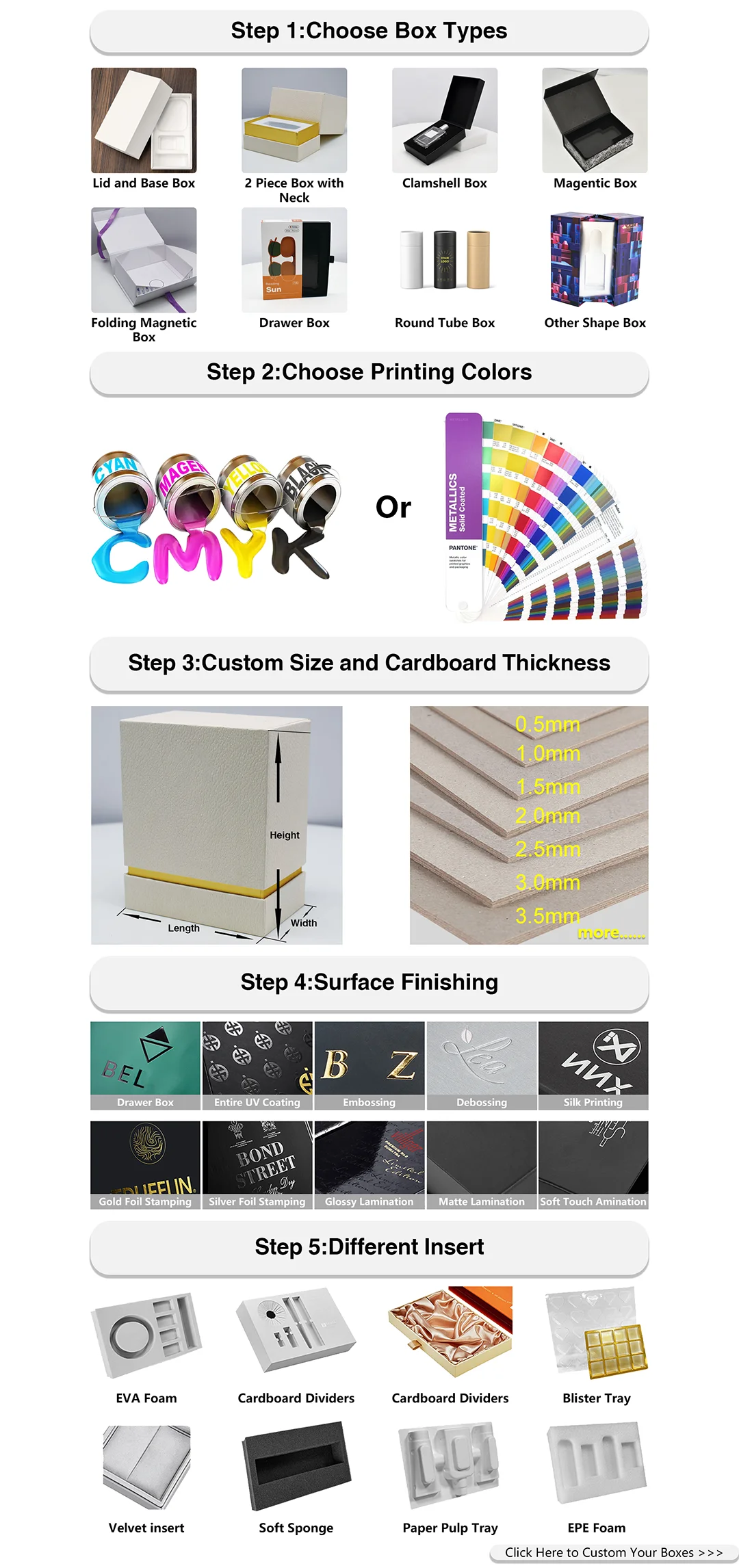 Custom Size and Color Retail Skin Care Folding Cosmetic Beauty Paper Gift Box UV Coating and Embossing Printed Packaging details