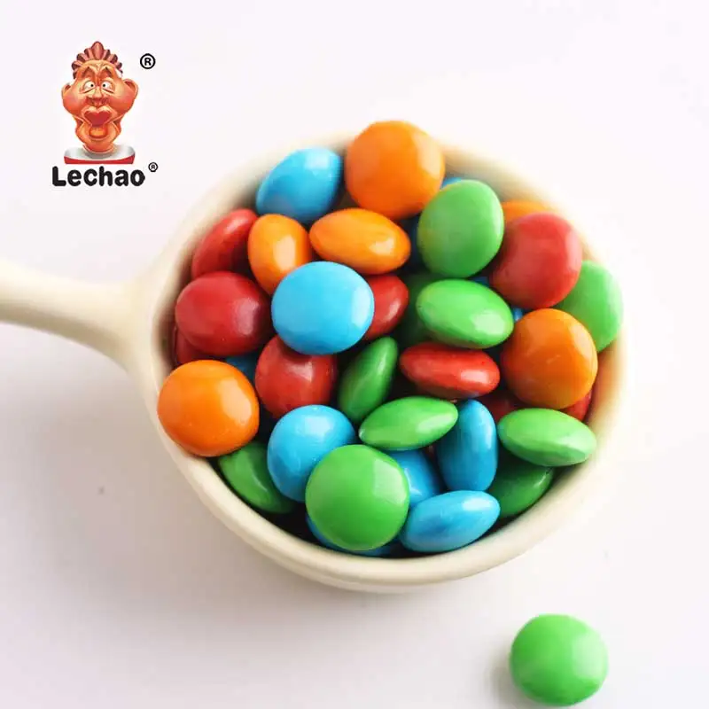 Bulk Candies Colorful Round Small Chocolate Candy Snacks Halal Confectionery Candy Wholesale Milk Chocolate Bean