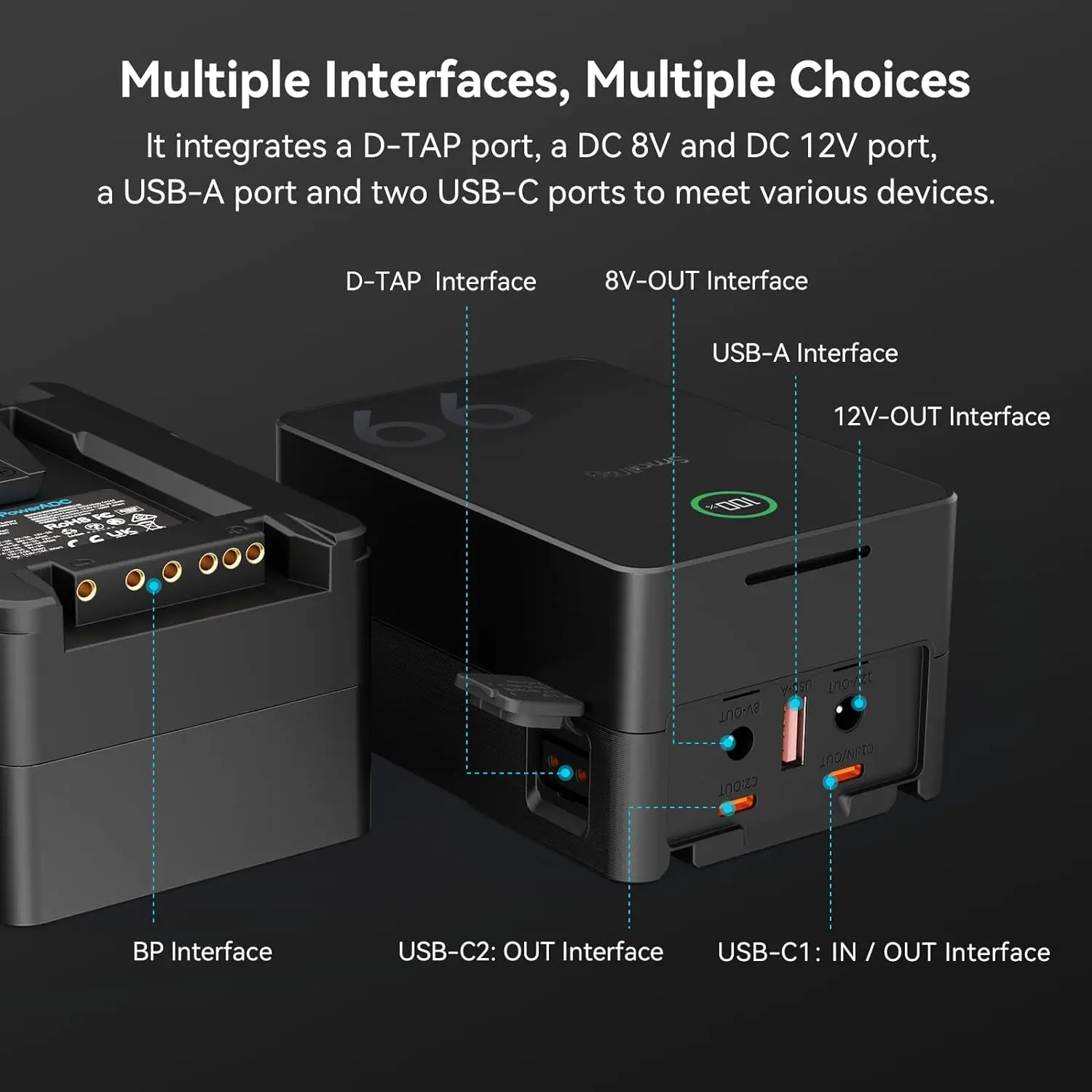 SMALLRIG-V-Mount バッテリー VB99 Pro 99Wh 14.8V V-Mount バッテリー
