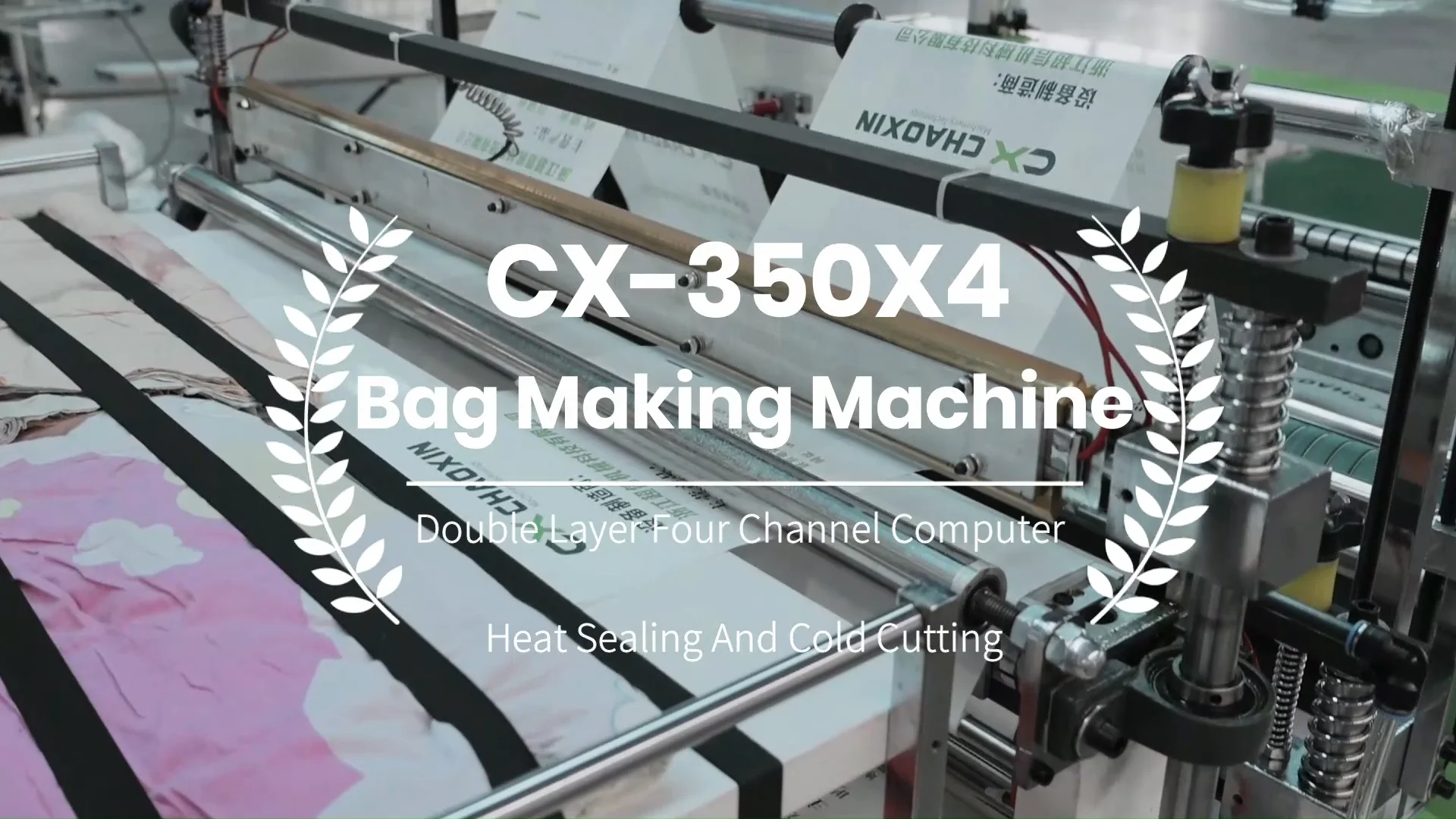 Polythene Bag Making Machine Cx600 Double Layers Four Channel