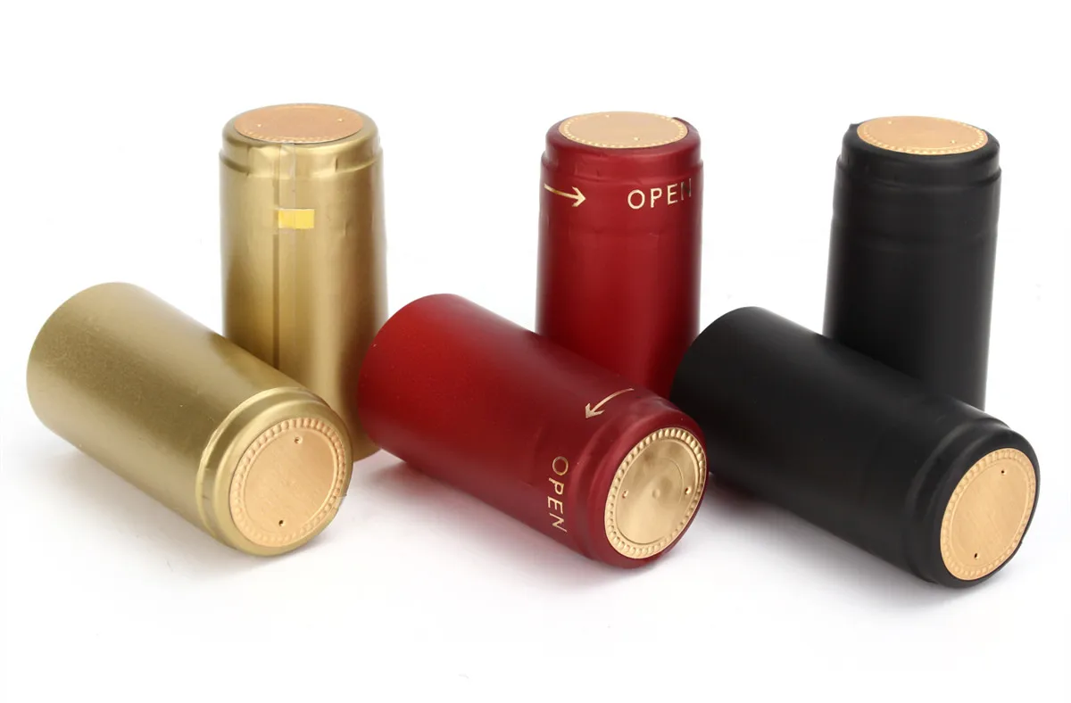 Custom Pvc Shrink Capsules Cap 31.5 Mm 30 Mm 29.5 Mm Color Pattern