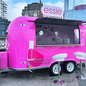 Goeasy Mobile Bar Station Ice Cream Aistream Cart Coffee Trailer Mobile Food Truck Concession Food Trailer Fully Equipped