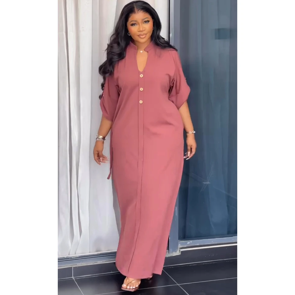 Elegant Casual Plus Size Women's Long Dresses for Office