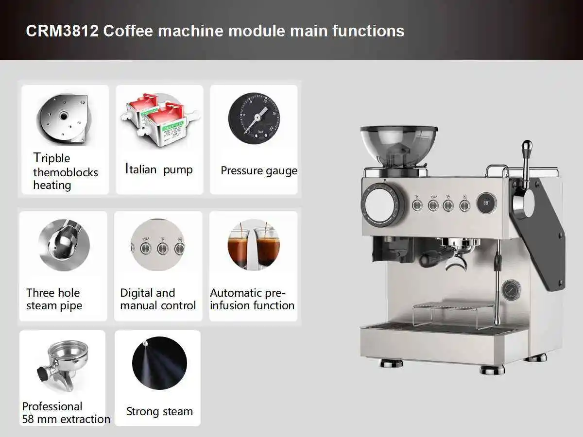 Coffee Machine Professional Automatic Bean to Cup Coffee Maker Espresso With Grinder Restaurant Use Hotel Coffee