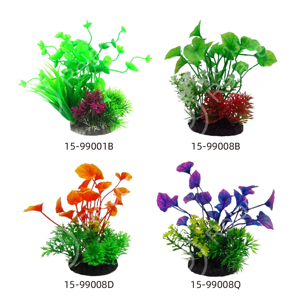 Wholesale Artificial Plastic Plants Mini Aquarium For Fish Tank