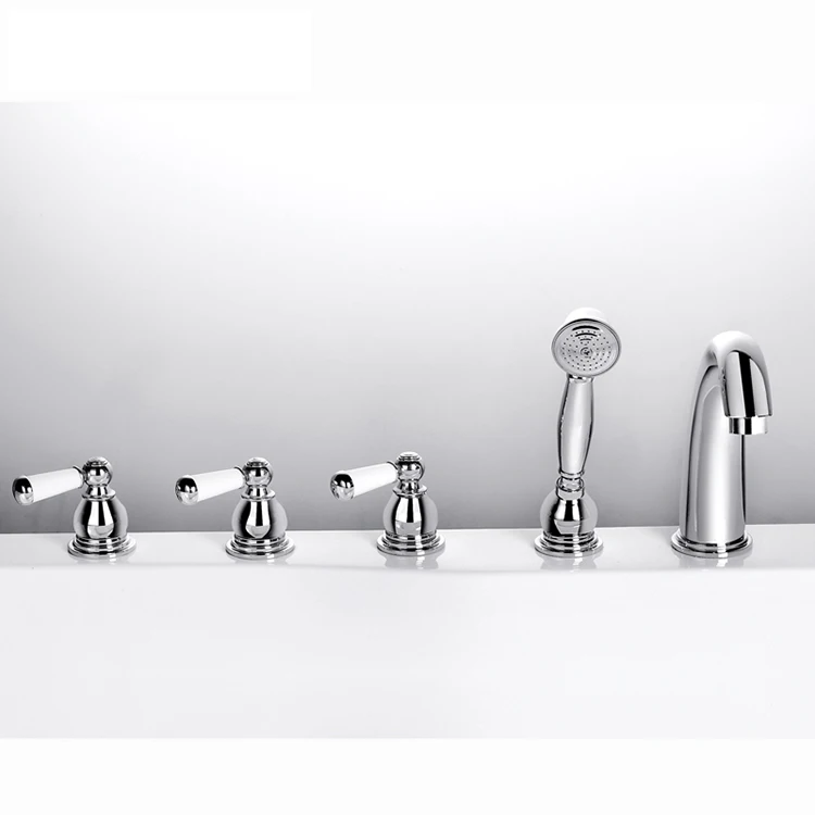 Classical 5 Holes Deck Mounted Bath Mixer