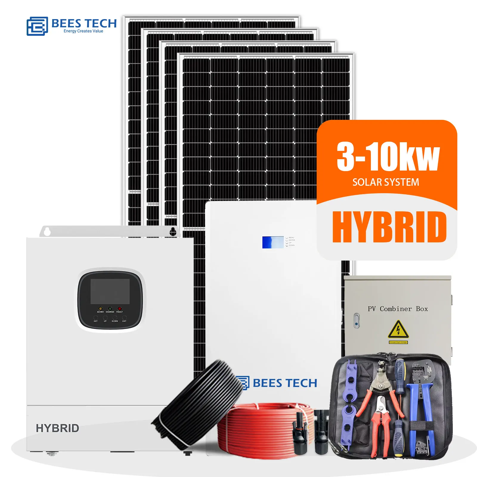 5KW Hybrid Solar Inverter System - Efficient Solar Power Hybrid ...