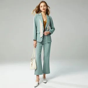 Women's Casual Office Wear Suits Two-Piece Summer Fashion Ladies Suits