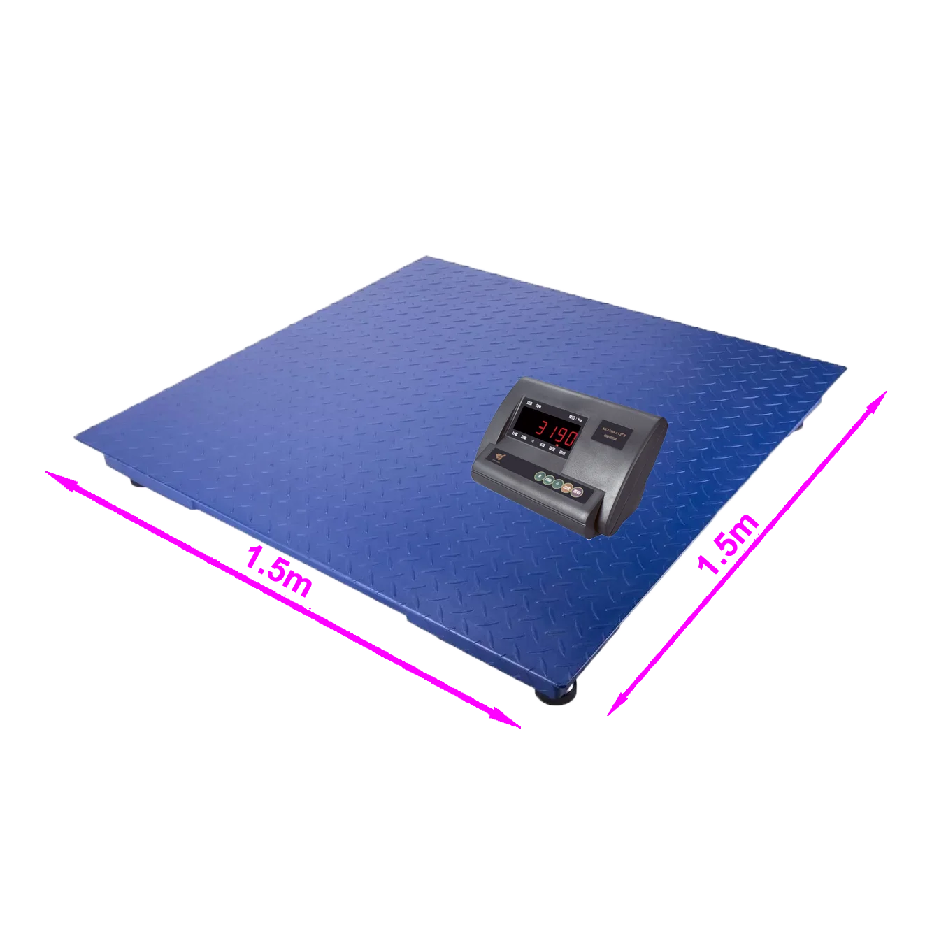 Industrial Heavy Duty Floor Pallet Scale 1x1M 3000Kg With RS232