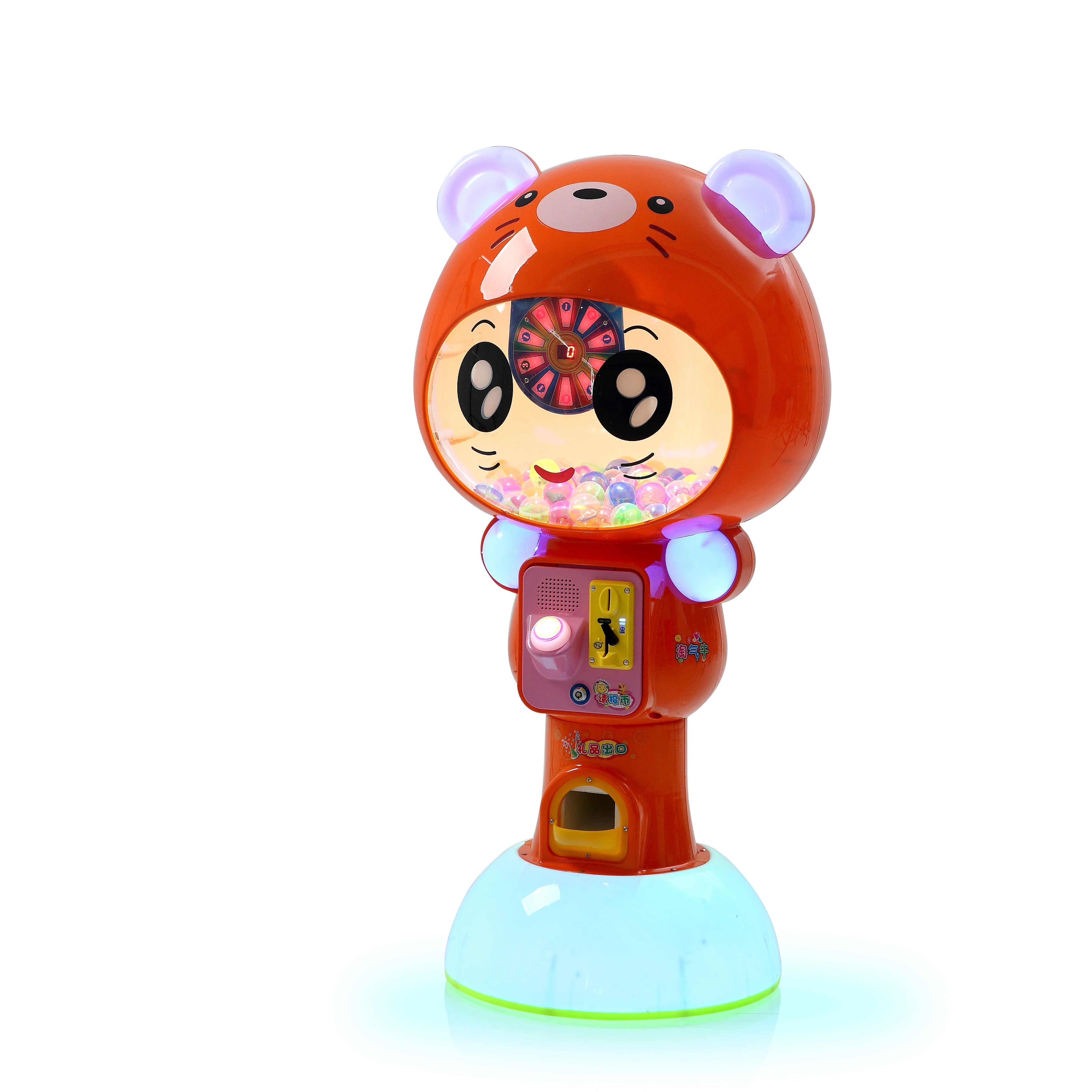 High Cheap Coin-Operated Metal Egg Twisting Machine Funny Arcade Prize Stand for Kids 1-Year Warranty Naughty Tiger Design