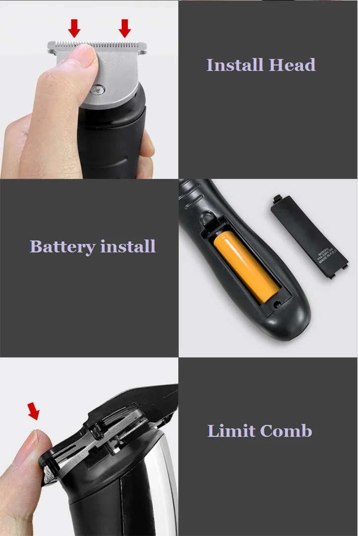 Rechargeable Electric Trimmer Hair Cut Machine Electric Hair Clipper