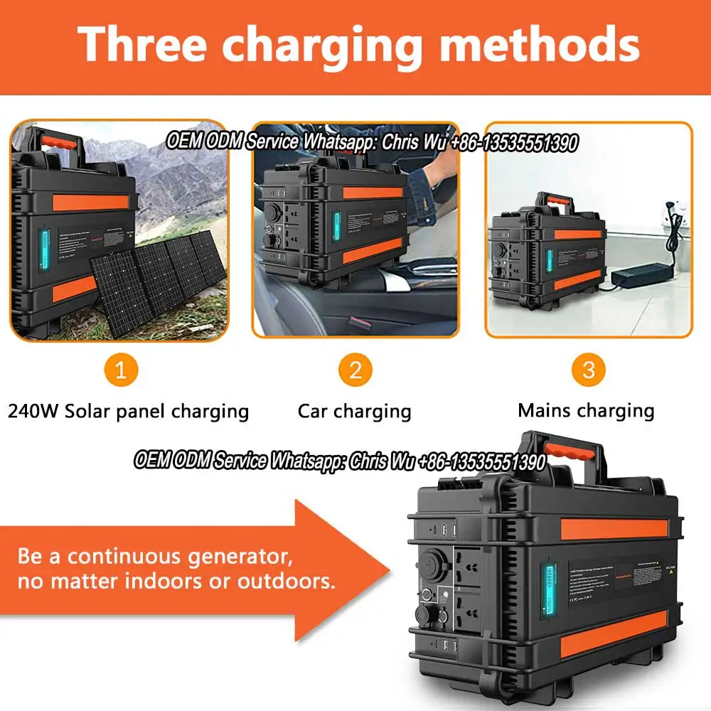 3000W Solar Generator Power Station With Solar Panel for Camping