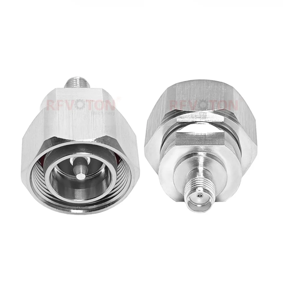 Factory Price 50 Ohm RF Connector L20 Adaptor 4.3-10 Mini DIN Male Plug to SMA Female Jack Adapter Connectors Converter in Stock