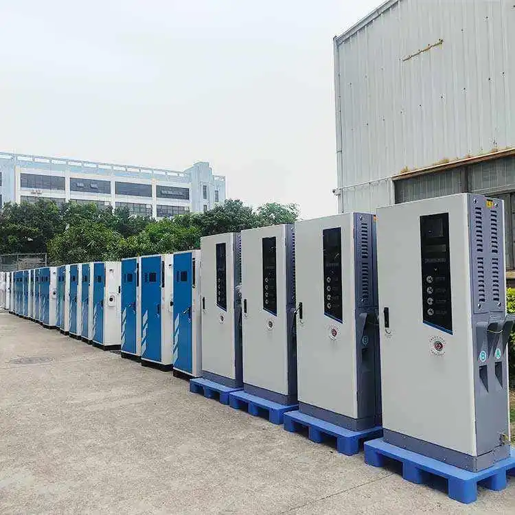 Dc Fast Ev Charging Station Power Bank Combo Earth Protection 120 Kw LCD Screen