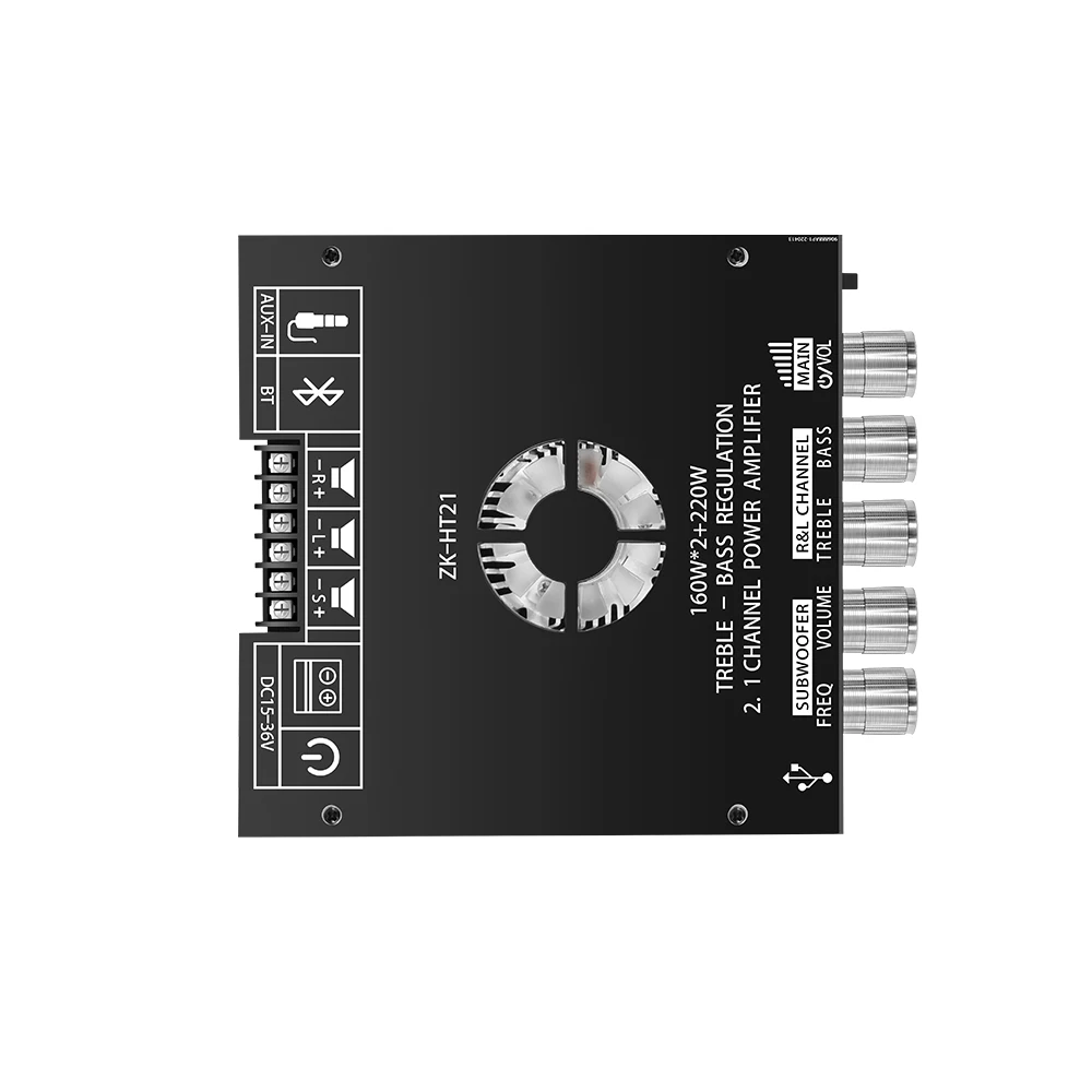 ZK-HT21/MT21 2.1-channel Stereo Bluetooth 5.0 Digital Power Amplifier Module AUX Digital Power