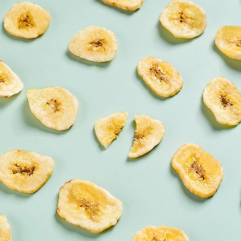 Хрустящие здоровые питательные сухофрукты от производителя сушеных банановых чипсов