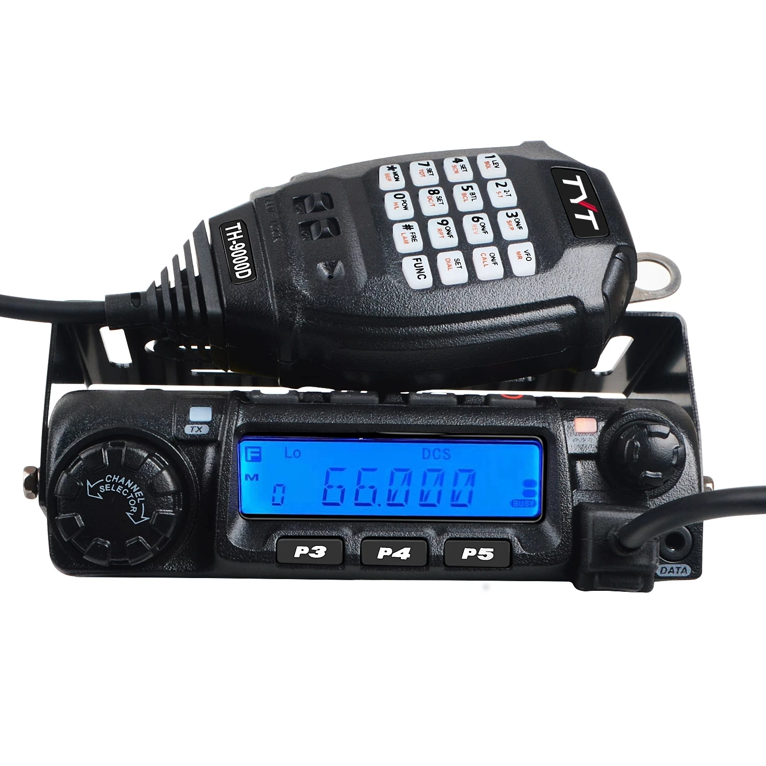 Wholesale high quality 60W Walkie Talkie UHF400-490Mhz/VHF136-174/66-88/220-260  MHz 200 channels car mobile radio transmitter tyt TH-9000D From 